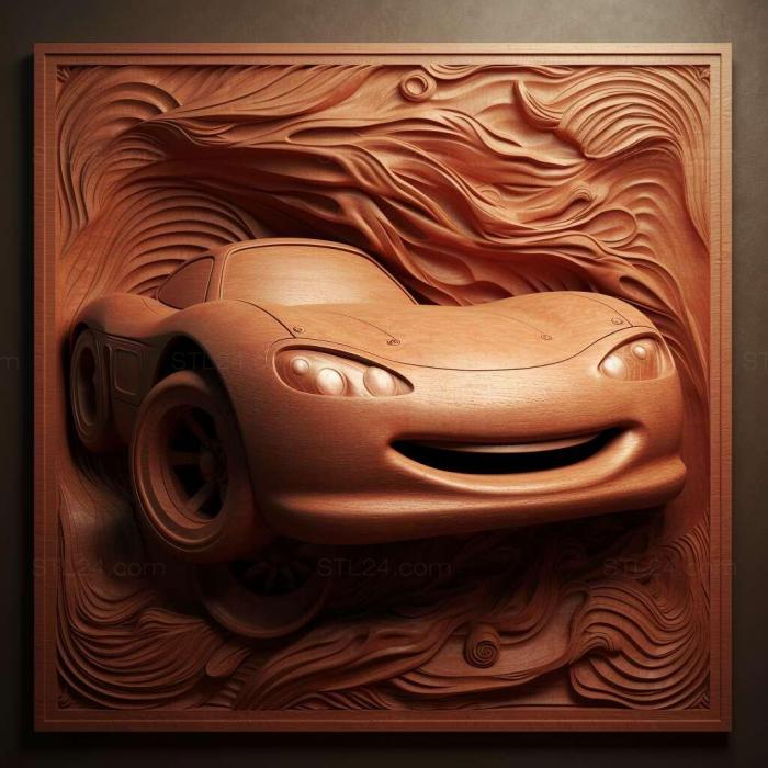 Characters (lightning mcqueen 3, HERO_3407) 3D models for cnc